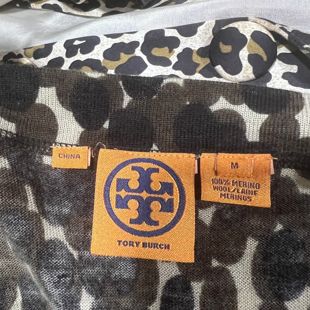 Tory Burch Black and White Patterned Cardigan Set - Picture 3 of 5